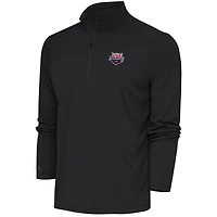 Men's Antigua  Charcoal USA Swimming Tribute Quarter-Zip Pullover Top