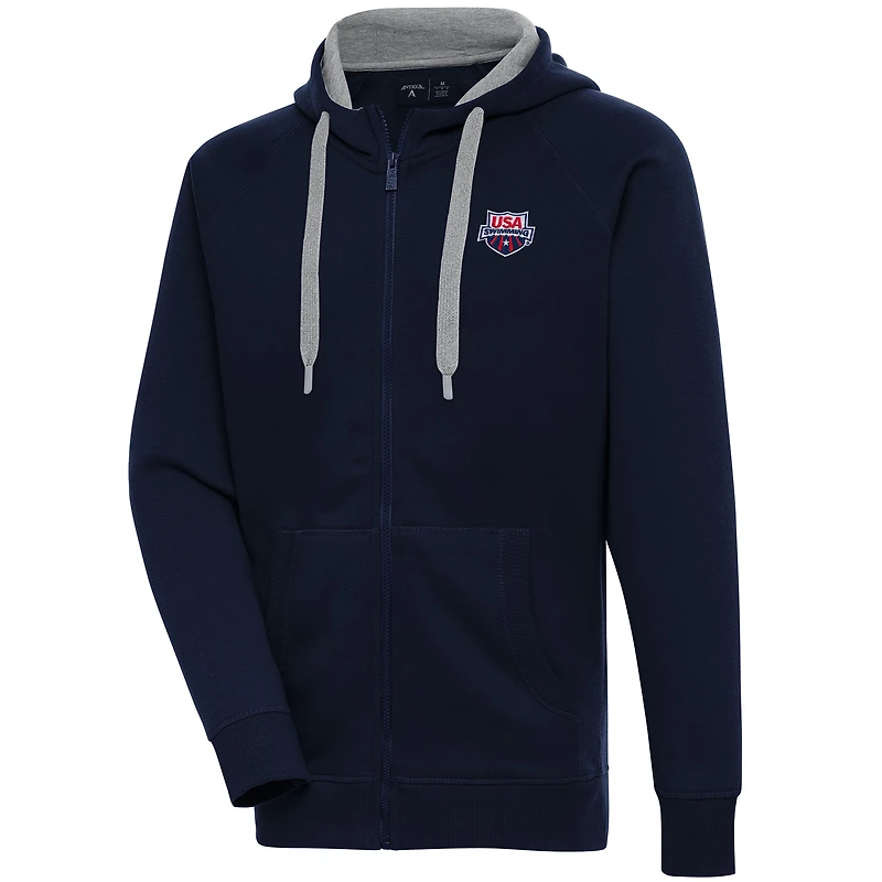 Men's Antigua Navy USA Swimming Victory Full-Zip Hoodie