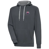 Men's Antigua  Charcoal USA Swimming Victory Pullover Hoodie