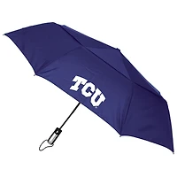 TCU Horned Frogs 48" Vented Wind Flow Dynamo Folding Umbrella