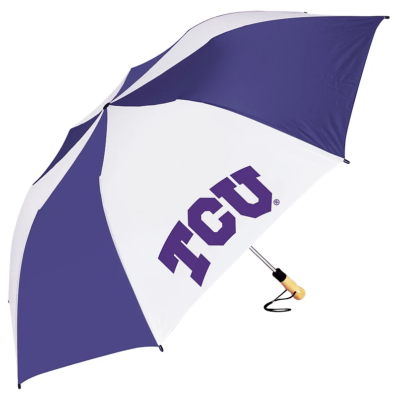 TCU Horned Frogs 58" Big Storm Oversized Auto Open Folding Umbrella