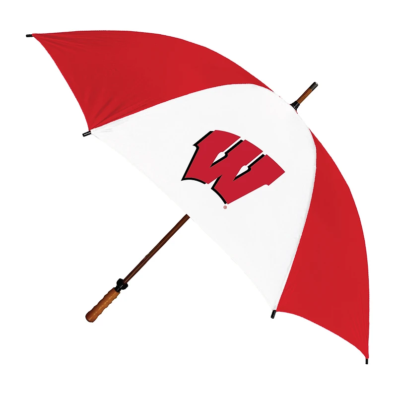Wisconsin Badgers 62" Eagle Sporty Wood Shaft Golf Umbrella