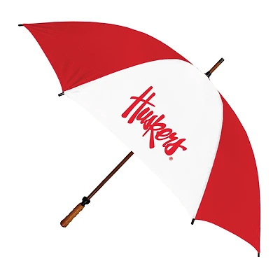 Nebraska Huskers 62" Eagle Sporty Wood Shaft Golf Umbrella