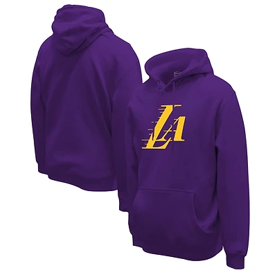 Unisex Stadium Essentials Purple Los Angeles Lakers Primary Logo Pullover Hoodie