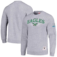 Men's Mitchell & Ness  Gray Philadelphia Eagles Rings 2.0 Pullover Sweatshirt