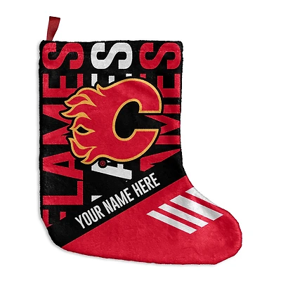 Chad & Jake Calgary Flames Personalized Holiday Stocking