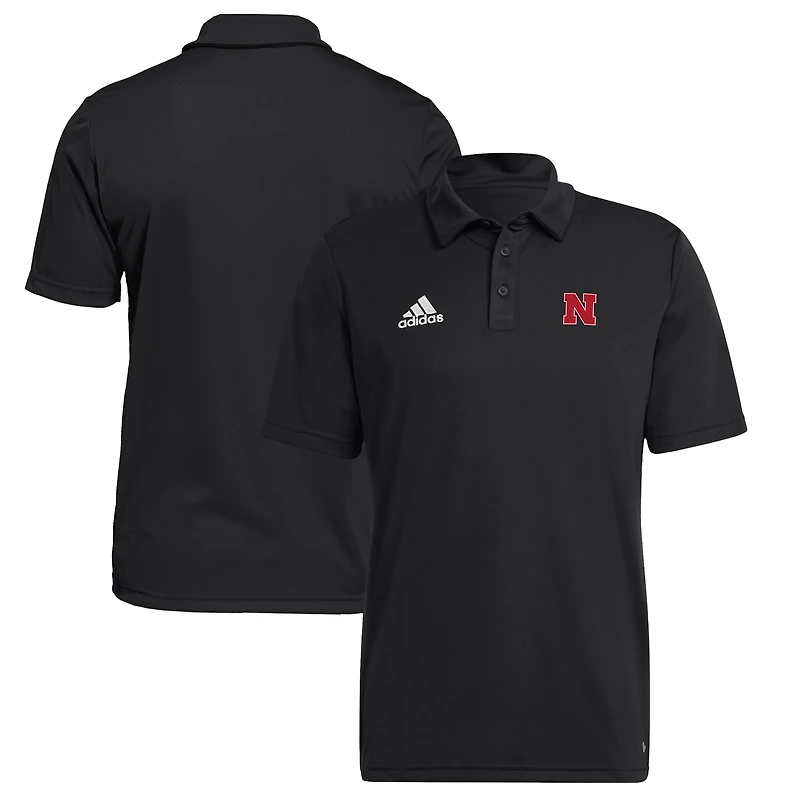 Men's adidas Black Nebraska Huskers Entrada 22 Polo