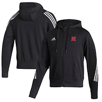 Men's adidas  Black Nebraska Huskers Fashion Decorated Full-Zip Hoodie