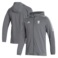 Men's adidas  Gray Rhode Island Rams Tiro 21 Full-Zip Windbreaker Jacket