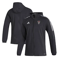 Men's adidas  Black NC State Wolfpack Tiro 21 Full-Zip Windbreaker Jacket