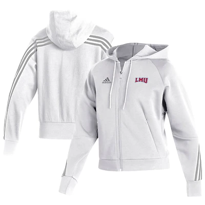 Women's adidas  White Loyola Marymount Lions Fashion Decorated Full-Zip Hoodie