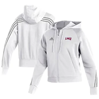 Women's adidas  White Loyola Marymount Lions Fashion Decorated Full-Zip Hoodie