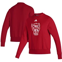 Women's adidas  Red NC State Wolfpack Premium Retro Pullover Sweatshirt