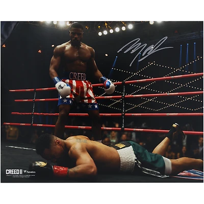 Michael B. Jordan Creed II Autographed 16" x 20" Standing Over Danny Wheeler Photograph