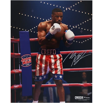 Michael B. Jordan Creed II Autographed 16" x 20" In Corner Wearing USA Trunks Photograph