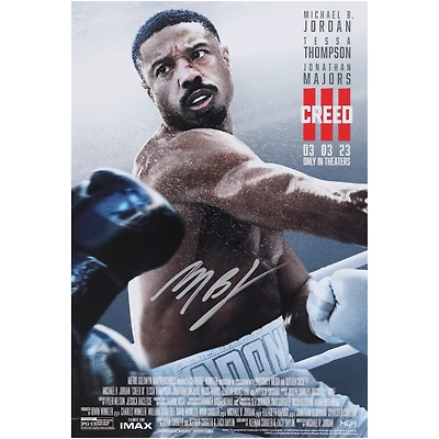 Michael B. Jordan Creed III Autographed 11" x 17" Movie Poster