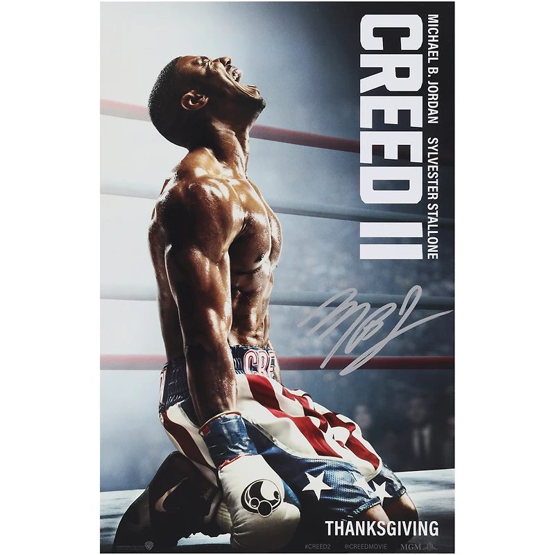 Michael B. Jordan Creed II Autographed 11" x 17" Movie Poster