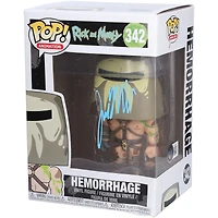 Joel McHale Rick And Morty Autographed Hemorrhage #342 Funko Pop! Vinyl Figure - Signed in Light Blue - BAS