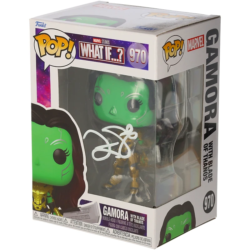 Zoe Saldana Marvel What If...? Autographed Gamora with Blade of Thanos #970 Funko Pop!