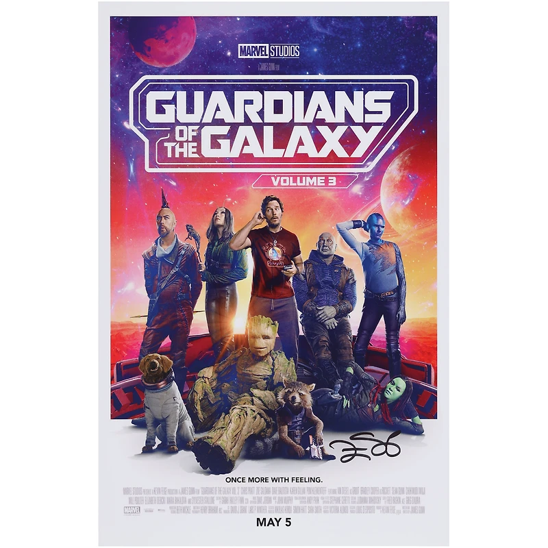 Zoe Saldana Guardians of the Galaxy Volume 3 Autographed 11" x 17" Movie Poster