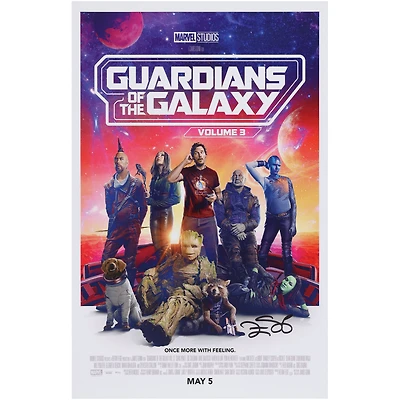 Zoe Saldana Guardians of the Galaxy Volume 3 Autographed 11" x 17" Movie Poster