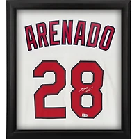 Nolan Arenado St. Louis Cardinals Autographed Framed White Nike Replica Jersey Shadowbox