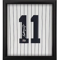 Anthony Volpe New York Yankees Autographed Framed White Nike Replica Jersey Shadowbox