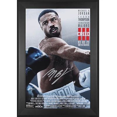 Michael B. Jordan Creed III Autographed Framed 11" x 17" Movie Poster
