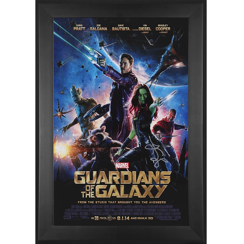 Zoe Saldana Guardians of the Galaxy Autographed Framed 11" x 17" Movie Poster