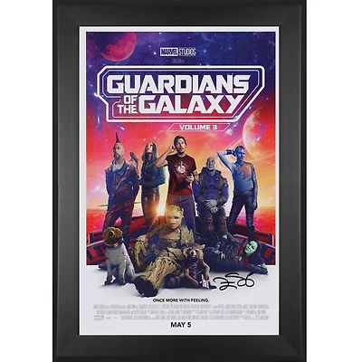 Zoe Saldana Guardians of the Galaxy Volume 3 Autographed Framed 11" x 17" Movie Poster