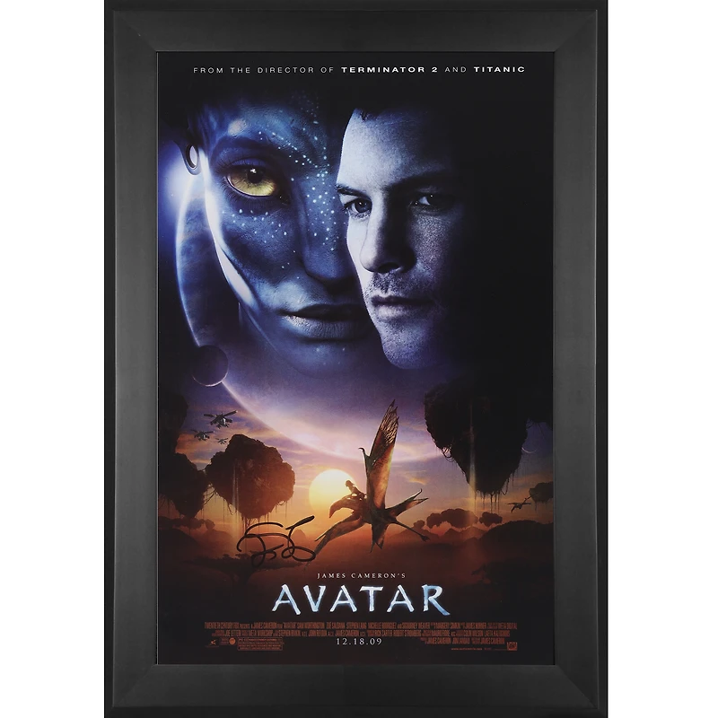 Zoe Saldana Avatar Autographed Framed 11" x 17" Movie Poster