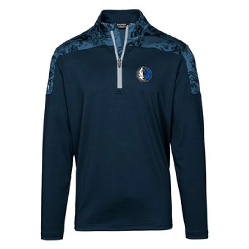 Men's Levelwear Navy Dallas Mavericks Luca Insignia Core Quarter-Zip Pullover Top
