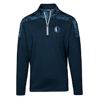 Men's Levelwear Navy Dallas Mavericks Luca Insignia Core Quarter-Zip Pullover Top