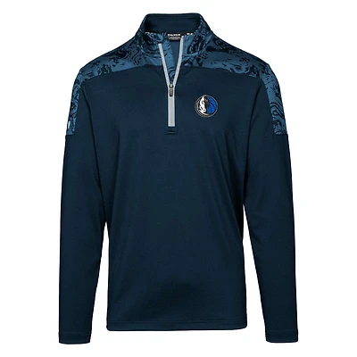 Men's Levelwear Navy Dallas Mavericks Luca Insignia Core Quarter-Zip Pullover Top