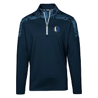 Men's Levelwear Navy Dallas Mavericks Luca Insignia Core Quarter-Zip Pullover Top