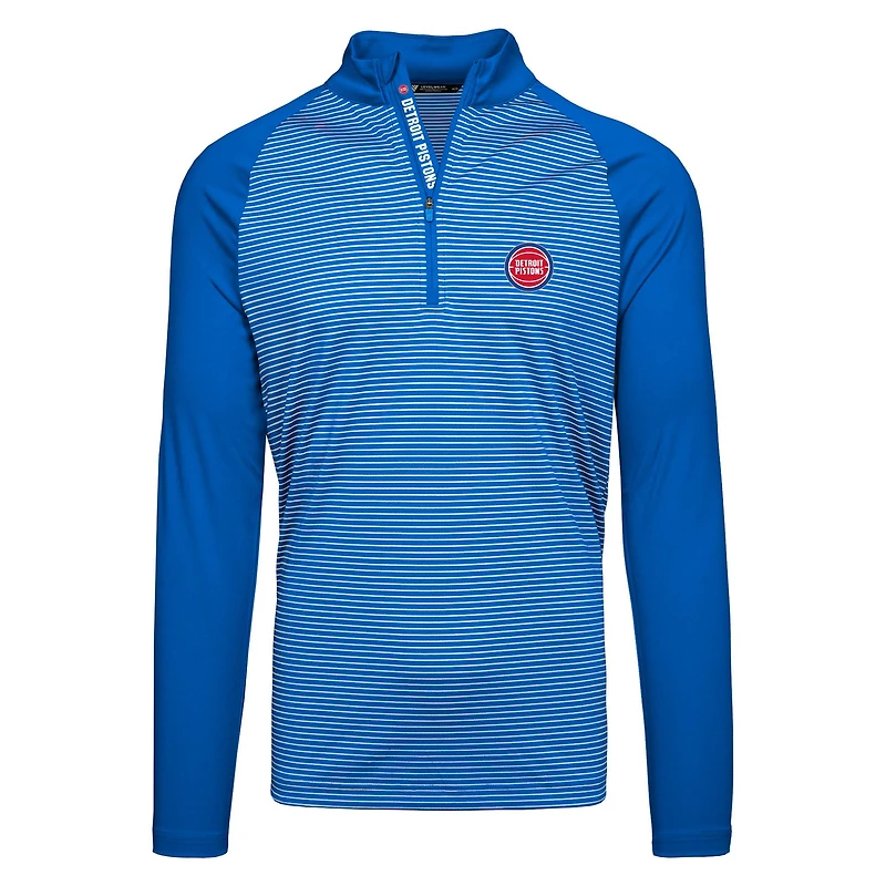 Men's Levelwear Blue Detroit Pistons Charter Insignia Core Quarter-Zip Pullover Top