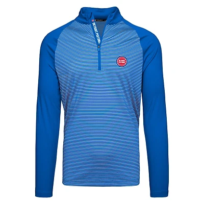 Men's Levelwear Blue Detroit Pistons Charter Insignia Core Quarter-Zip Pullover Top