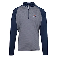 Men's Levelwear Navy Oklahoma City Thunder Charter Insignia Core Quarter-Zip Pullover Top