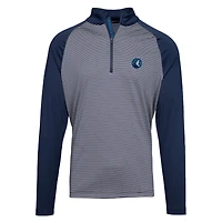 Men's Levelwear Navy Minnesota Timberwolves Charter Insignia Core Quarter-Zip Pullover Top