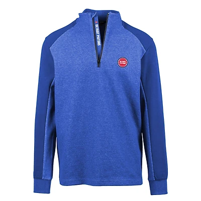 Men's Levelwear Blue Detroit Pistons Galaxy Insignia Core Quarter-Zip Pullover Top