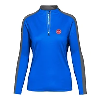 Women's Levelwear Blue Detroit Pistons Remi Insignia Core Quarter-Zip Pullover Top