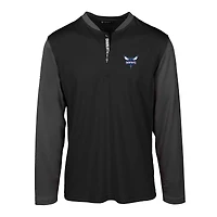 Men's Levelwear Black Charlotte Hornets Spector Insignia Core Quarter-Zip Pullover Top