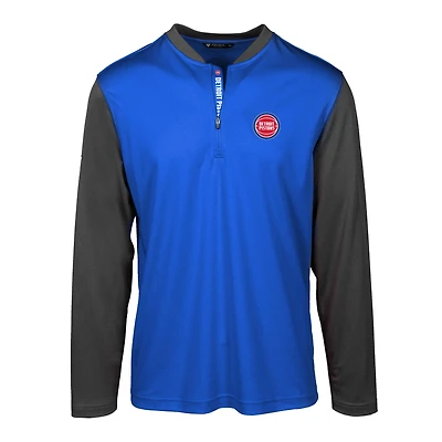 Men's Levelwear Blue Detroit Pistons Spector Insignia Core Quarter-Zip Pullover Top