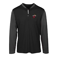 Men's Levelwear Black Miami Heat Spector Insignia Core Quarter-Zip Pullover Top
