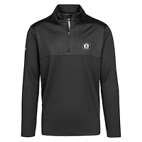 Men's Levelwear Black Brooklyn Nets Truth Insignia Core Quarter-Zip Pullover Top