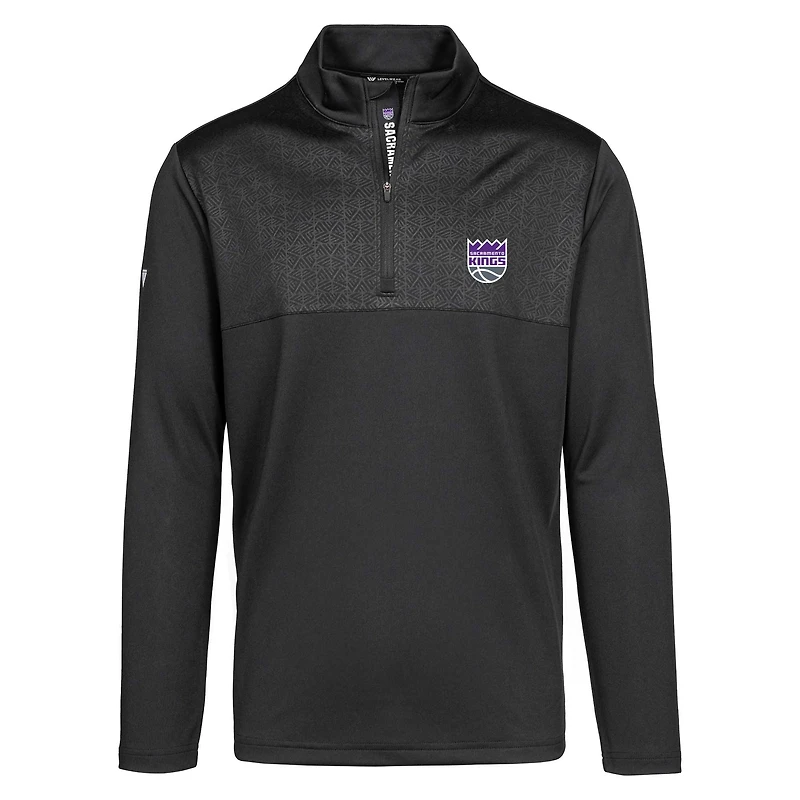 Men's Levelwear Black Sacramento Kings Truth Insignia Core Quarter-Zip Pullover Top