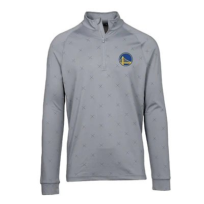 Men's Levelwear Gray Golden State Warriors Finley Insignia Core Quarter-Zip Pullover Top