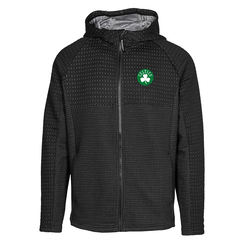 Men's Levelwear Black Boston Celtics Durham Insignia Core Full-Zip Hoodie