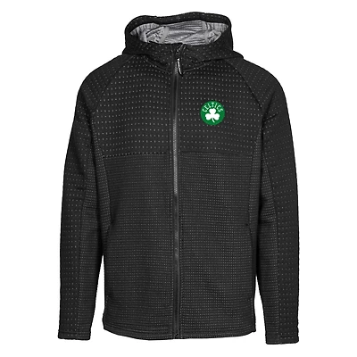 Men's Levelwear Black Boston Celtics Durham Insignia Core Full-Zip Hoodie