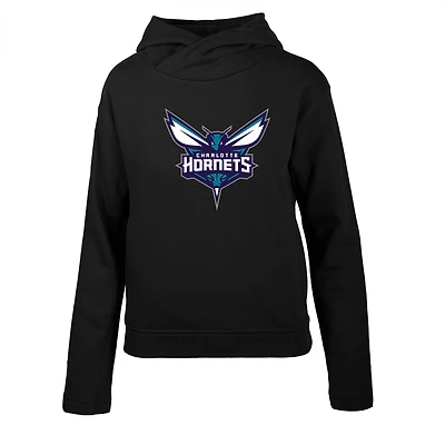 Women's Levelwear Black Charlotte Hornets Evian Core Pullover Hoodie
